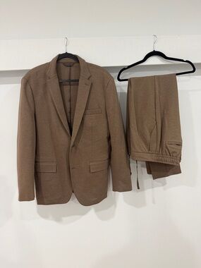 Alfani Men's Camel Brown Two-Piece Blazer & Trousers